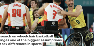 Physiological differences between women and men in sports may be far less pronounced in wheelchair basketball players. Steph Chambers/Staff via Getty Images Sports
